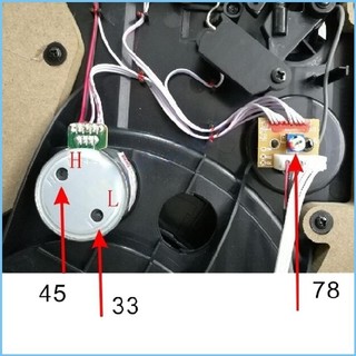 EZ EG530SD-3F DC5-12V 3 Tốc Độ 33 45 78 RPM Kim Loại Bàn Xoay Động Cơ Cho Máy Ghi Âm