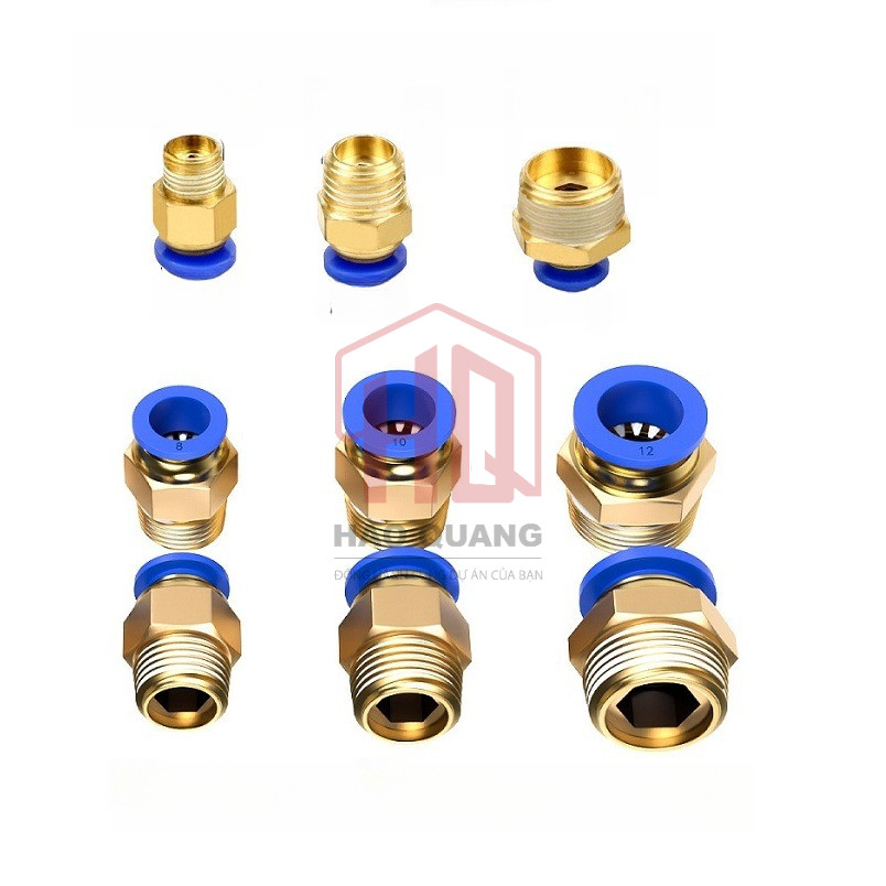 Khớp Nối Nhanh Răng Ren Ngoài RN 17 PU Bằng Đồng – Nối Ống Phun Sương, Ống Khí – Tiện Lợi, Chắc Chắn