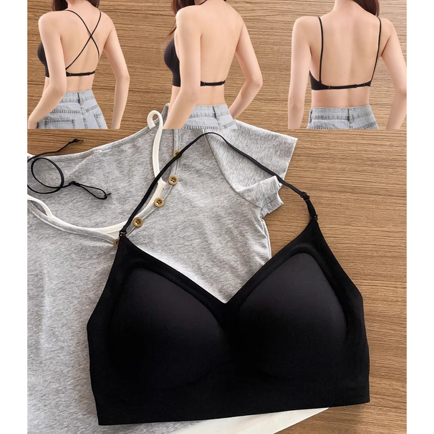 Quần lót lưng đẹp hình chữ U dành cho nữ Dây đeo vai mỏng tập hợp Dây liền mạch vô hình