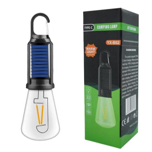 VHDD 1 Bộ Đèn Ngủ Di Động Ngoài Trời Chạy Bằng Năng Lượng Mặt Trời Bóng Đèn LED Sạc USB Cắm Trại Đèn Pin Câu Cá Essentials VN