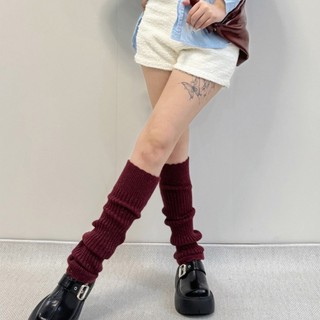 Hum Ruffle Leg Warmers Cho Nữ Lolitas Giữ Ấm Chân Mùa Đông Ấm Dệt Kim Tất Dài