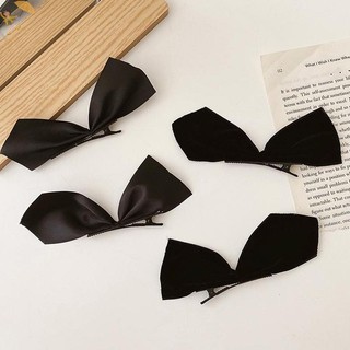 [GOU] 2 Cái / bộ Kẹp Tóc Màu Đen Cho Bé Gái Barrettes Phụ Kiện Tóc Dễ Thương Trẻ Em Ruy Băng Màu Người Phụ Nữ Kẹp Tóc Hairgrip VN