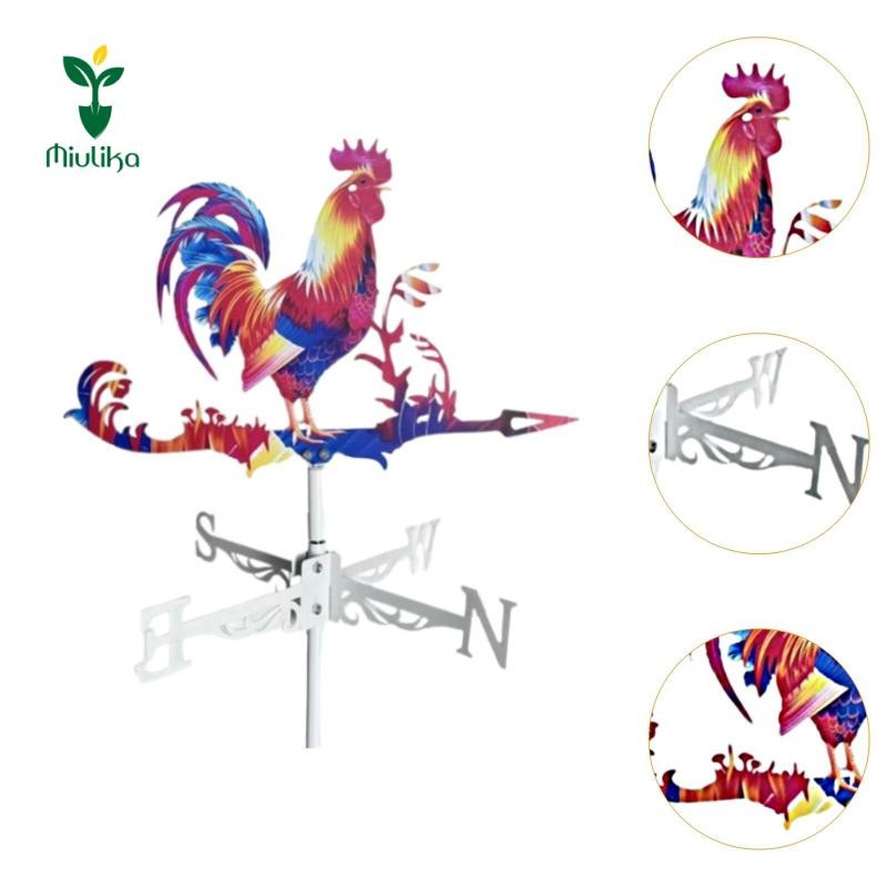 Miulika Weathervane Hướng Gió Chỉ Báo Sắt Trang Trí Nhiều Màu Động Vật Thời Tiết