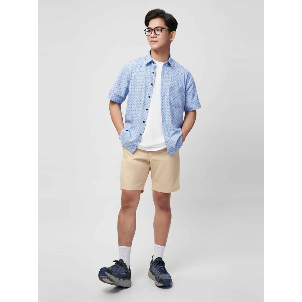Sơmi ngắn tay lai ngang VIETTIEN SMART CASUAL vải Hoa Hồng form REGULAR VT00000217