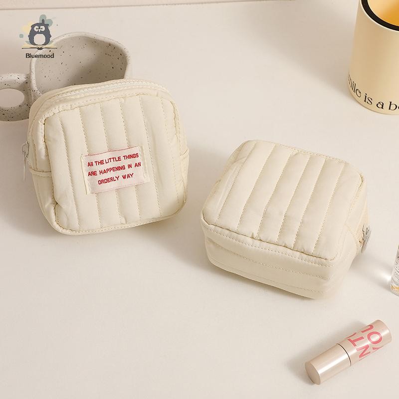 [Bluemood] Túi Đựng Mỹ Phẩm Nữ Nhỏ Để Trang Điểm Đóng Gói Khối Du Lịch Tổ Chức Essentials Cáp Sạc Túi Bảo Quản Túi Vệ Sinh Nữ Mới