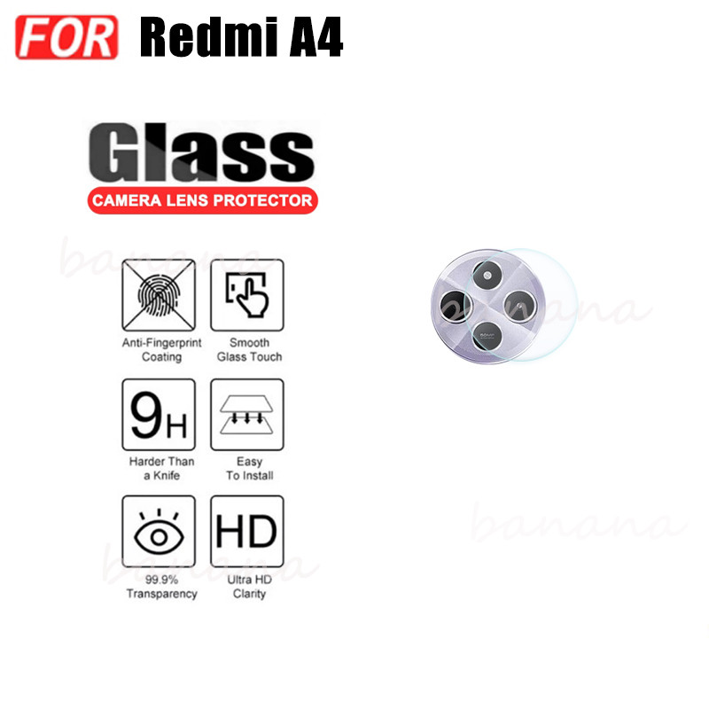 Kính cường lực gốm 3 TRONG 1 Redmi A4 cho Redmi 14C Redmi A3 Ống kính máy ảnh Kính bảo vệ màn hình và phim mặt sau