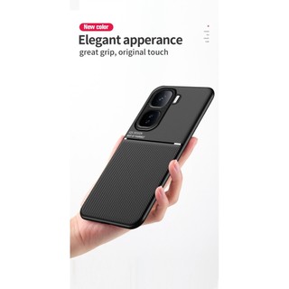 Dành cho iQOO Neo 10 2024 Vỏ kết cấu da Giá đỡ ô tô Vỏ điện thoại chống sốc Vỏ bảo vệ mặt sau