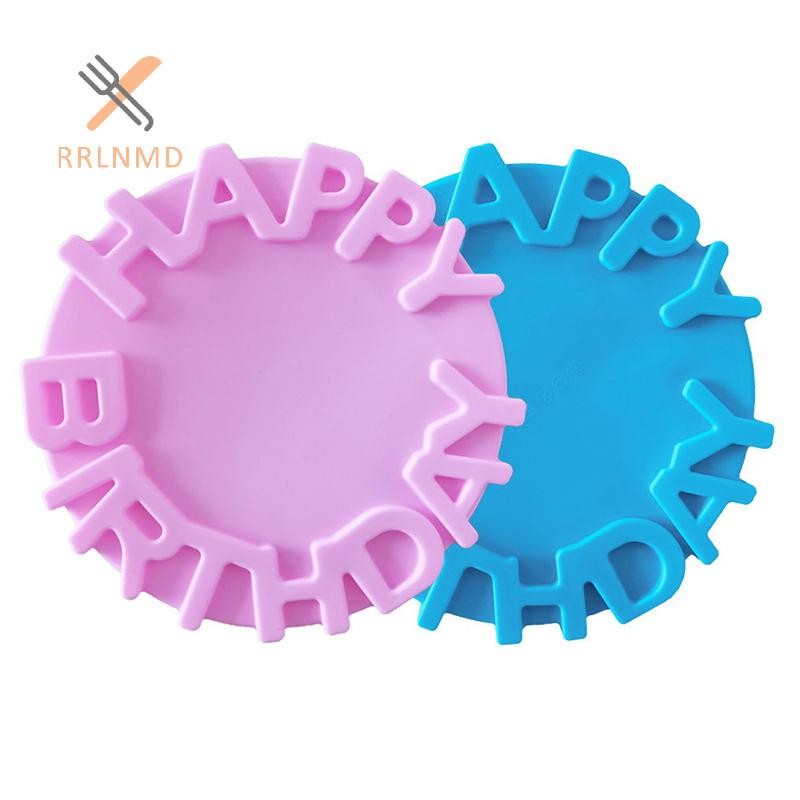 Rrlnmd Khuôn Bánh Silicon Lễ Hội Bánh Nướng Chảo Mousse Khuôn 3D DIY Thông Tư Chúc Mừng Sinh Nhật Handmade Nhà Bếp Dụng Cụ Nướng Bánh Accessorie MỚI
