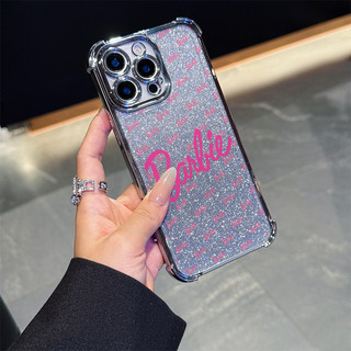 Vỏ lấp lánh mạ Barbie màu hồng cho Infinix HOT 10S 30 30I 9PLAY 30PLAY NOTE 30 40 40PRO SMART 5 7 8 TELA70 TECNO SPARK GO 2023 Vỏ DDSF
