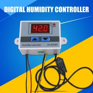 Niki 12V 24V 220V Bộ điều khiển độ ẩm kỹ thuật số Máy đo độ ẩm Công tắc Bộ điều khiển Cảm biến độ ẩm cho độ chính xác pha tại nhà