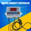 Niki 12V 24V 220V Bộ điều khiển độ ẩm kỹ thuật số Máy đo độ ẩm Công tắc Bộ điều khiển Cảm biến độ ẩm cho độ chính xác pha tại nhà