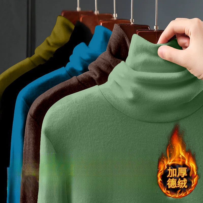 Áo giữ ấm áo mặc trong dài tay nhung Đức thu đông nữ cổ Cọc giữ ấm hai mặt nhung