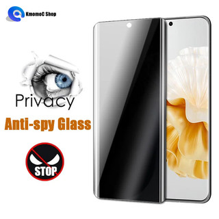 Kính cường lực cong toàn bộ chống gián điệp UV lỏng cho Huawei Pura 70 Mate 70 Nova 13 12 11 10 9 8 Honor 300 Ultra 200 100 90 Magic 7 6 5 Pro X9c X9b X9a 5G Bảo vệ màn hình riêng tư riêng tư