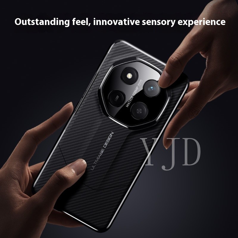 Ốp YJD Cho Honor X9C 5G Vỏ Điện Thoại Chống Rơi Họa Tiết Sợi Carbon Cổ Điển Cao Cấp
