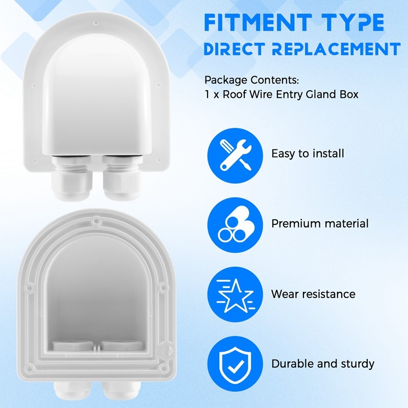 Mái Dây Nhập Hộp Gland Bảng Điều Khiển Năng Lượng Mặt Trời Cáp Motorhome Caravan Boat-A
