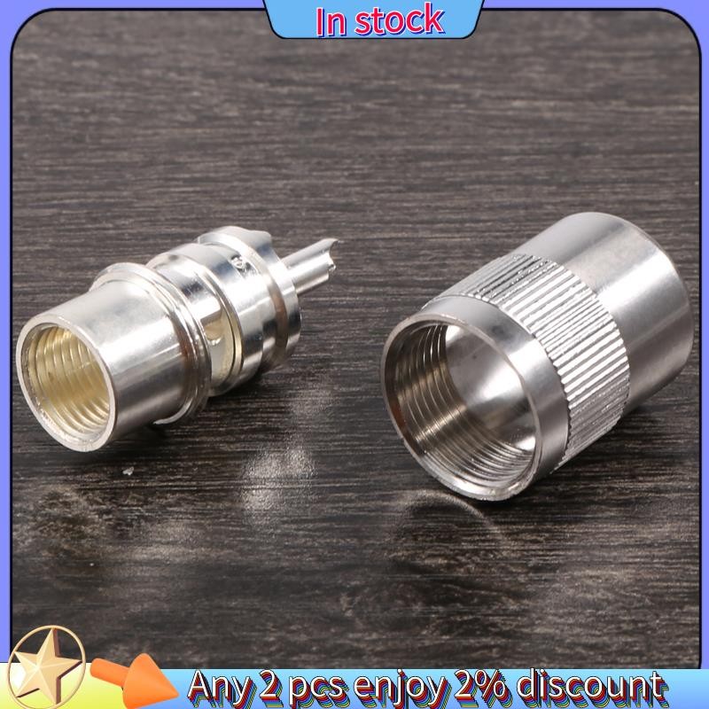 Còn hàng-10 chiếc Đầu nối UHF nam PL259 cắm hàn RG8 RG213 LMR400 7D-FB cáp bạc