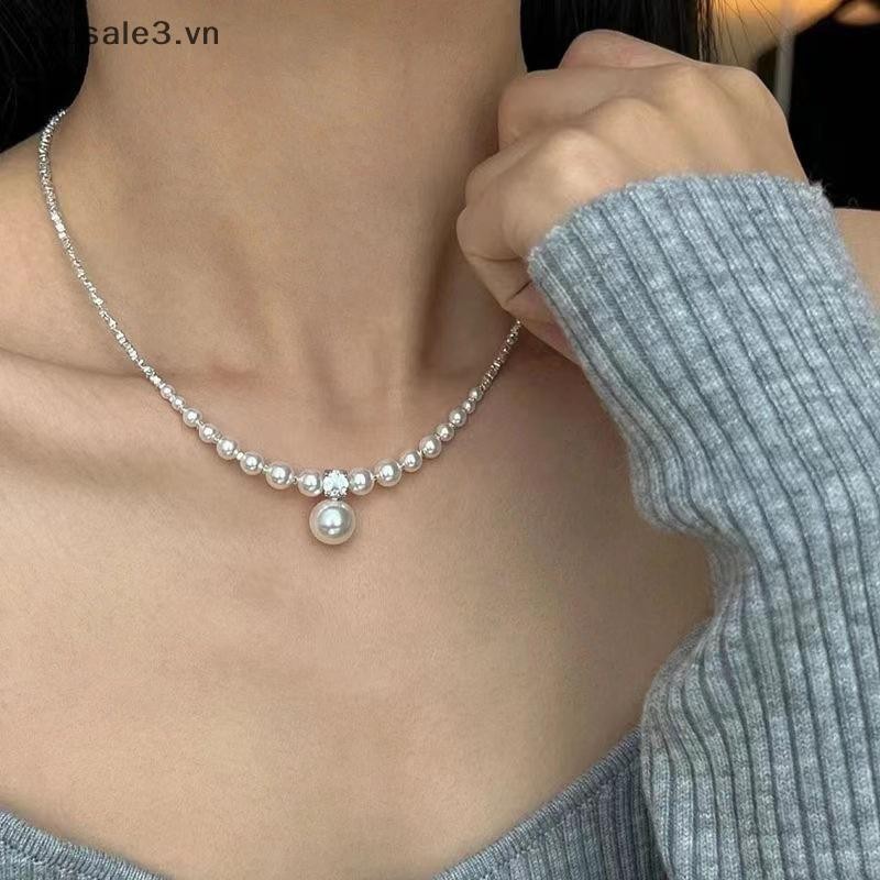 # Vn # Ngọt Ngào Không Đều Tối Giản Tính Khí Dây Xích Cổ Ngọc Trai sel Vòng Cổ Choker Dành Cho Nữ Kỷ Niệm Món Quà Trang Sức Hợp Thời Trang.