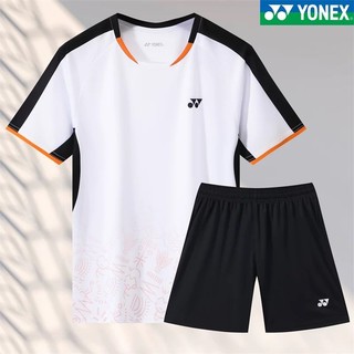 Áo sơ mi cầu lông YONEX mới dành cho nam và nữ, tay ngắn thấm mồ hôi và hấp thụ độ ẩm, chạy bộ ngoài trời là hàng đầu thể thao
