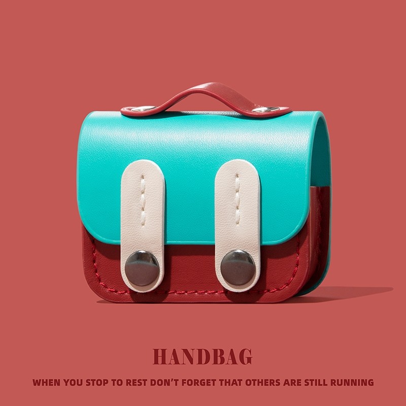 Hộp đựng tai nghe hình túi xách, vỏ bảo vệ da cho AirPods 4/4 ANC