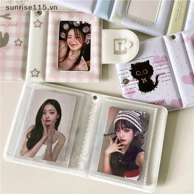 SSVN Album Ảnh 3 Inch 32 Túi Nĩa Thẻ ID Phong Cách Đen Kpop Idol Hộp Đựng Thẻ Ảnh Bộ Sưu Tập Sách Lưu Trữ.