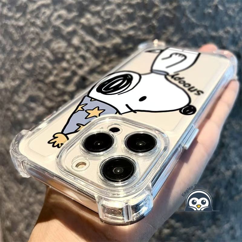 Ốp Điện Thoại Chó Snoopy Màu Trắng Dễ Thương Cho OPPO Reno 15 15C 15F 14F 14 ProMax Mini Find X9 X9S X8S X8 Pro Ultra Plus 5G 4G Vỏ Mềm Hoạt Hình Ngôi Sao