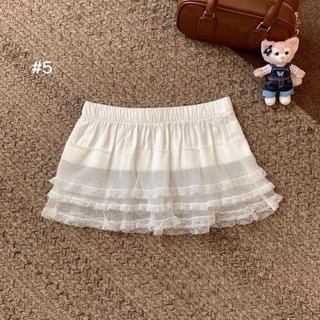 Mùa Xuân Ren Lớp Đánh Hơi Rèm Gạc Váy Nửa Váy Váy Phồng