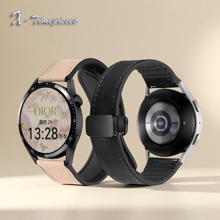 Dây da cho Huawei Watch GT 6 / 5 / 4 / 3 / 2 pro GT runner 41mm 42mm 43mm 46mm Dây đeo đồng hồ thông minh từ tính