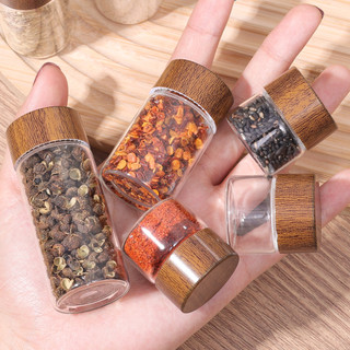 10 / 20 / 30ml Chai Thủy Tinh Mini - Đậu Cà Phê Di Động Kín Bình Kẹo Gia Vị Lọ Nắp Gỗ Hộp Bảo Quản