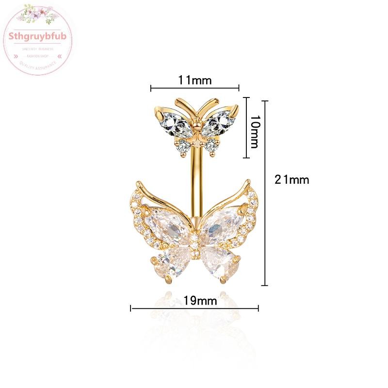 STHB Gấu Dễ Thương Bụng Nút Nhẫn Nữ Cô Gái Tinh Tế Gợi Cảm Rốn Xuyên Vòng Cơ Thể Xuyên Trang Sức Quà Tặng VN