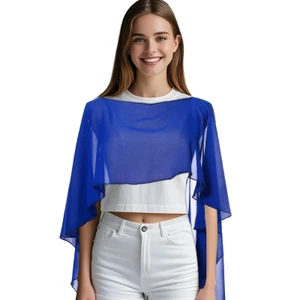 PCF * Đi Biển Kỳ Nghỉ Sheer Khăn Choàng Thời Trang Chuông Tay Chống Nắng Đeo Vai Quấn Cho Nữ