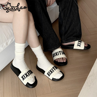 XIXITIAO Sandal Chữ cái tiếng Anh Nam Nữ Thời trang ngoài trời Đế mềm EVA