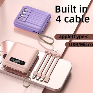 TMOY Sạc Nhanh 4 Trong 1 Với 4 Cáp Di Động Bên Ngoài Pin Sạc Di Động Cho IPhone Samsung TCS