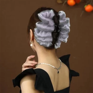 Nơ kẹp tóc barrette dành cho bé gái, phù hợp cho tóc dày và mỏng