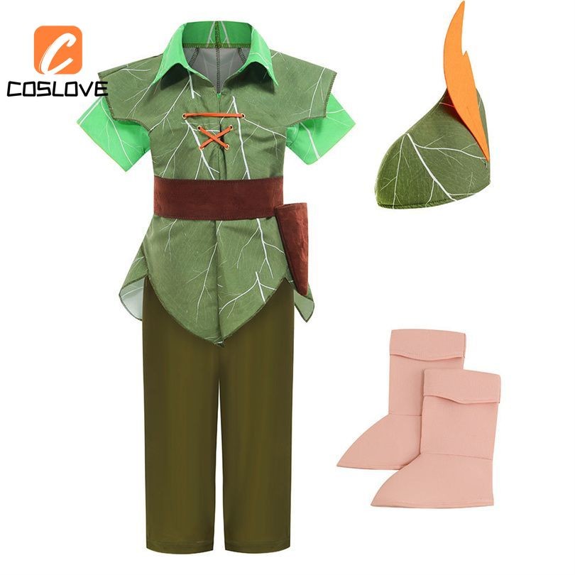 Peter Pan Cosplay Quần Áo Trọn Bộ Trang Phục Trang Phục Cho Trẻ Em Cổ Điển Truyện Cổ Tích Nhân Vật Cosplay Tiệc Halloween Biểu Diễn