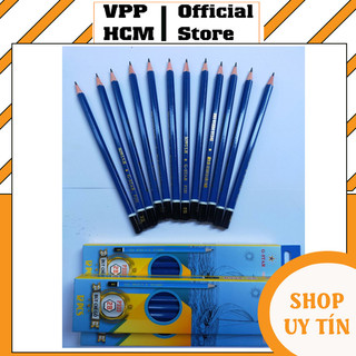 Hộp 12 Cây Bút Chì Gỗ Gstar P333 (2B-6B) Màu Xanh Không Gôm