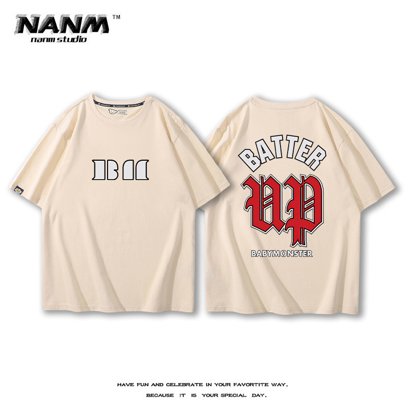 BABYMONSTER Tour HELLO MONSTER Hàng hóa ngắn tay nam nữ Người hâm mộ Áo thun cổ vũ mùa hè