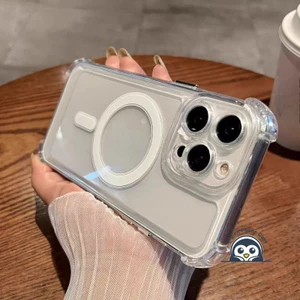 Ốp Điện Thoại Từ Tính Trong Suốt Cho OPPO Reno 15 15C 15F 14F 14 ProMax Mini Find X9 X9S X8S X8 Pro Ultra Plus 5G 4G Vỏ Mềm Trong Suốt Chống Rơi Bốn Mặt