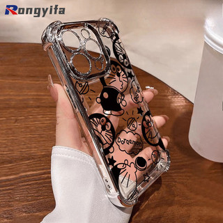 Ốp Điện Thoại Hoạt Hình Doremon Cho iQOO 15 Neo 11 10 Pro Plus Z10X Z10 Turbo + Pro Vỏ Trong Suốt Dễ Thương Bảo Vệ Ống Kính Mạ Vỏ Mềm