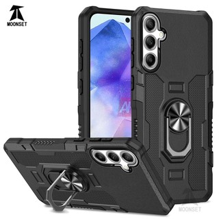Dành Cho Samsung A55 5G Ốp điện thoại PC Cứng Lưng Mềm TPU Edge Bảo Vệ Camera Nhẫn Giá Đỡ Chân Đế Chống Sốc Mỏng Bao Da