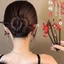【Phụ Kiện Tóc】Trâm Cài Tóc Cổ Gỗ Đính Ngọc Tua Rua Hoa Phong Cách Cổ Điển Cao Cấp Cho Nữ