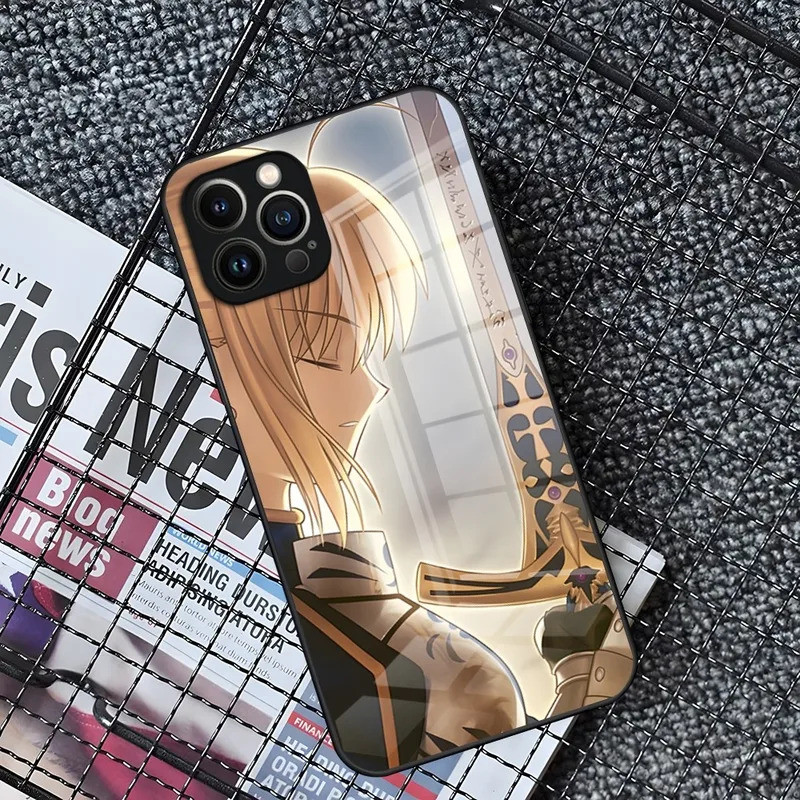 BK-1 Fate stay night Ốp Lưng Điện Thoại iPhone 17,15 14 Pro 11 13 12 Mini XS XR Max 6 8 7 Plus SE Kính Thiết Kế Sang Trọng Cove