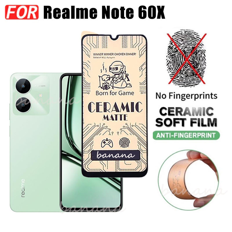 Kính cường lực gốm 3 TRONG 1 Realme Note 60X cho Realme Note 60 Note 50 Ống kính máy ảnh Kính bảo vệ màn hình và phim mặt sau