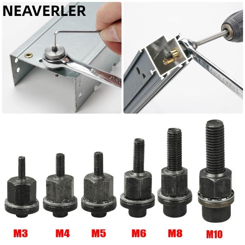 Neaverler 1 Cái Dụng cụ tán đinh thủ công, M3 M4 M5 M6 M8 M10 Đai ốc đinh tán cầm tay Mandrel Staple, Lắp đặt dễ dàng Bộ chuyển đổi tán đinh điện cho bộ công cụ đinh tán đầu đinh tán đinh tán đinh tán đinh tán