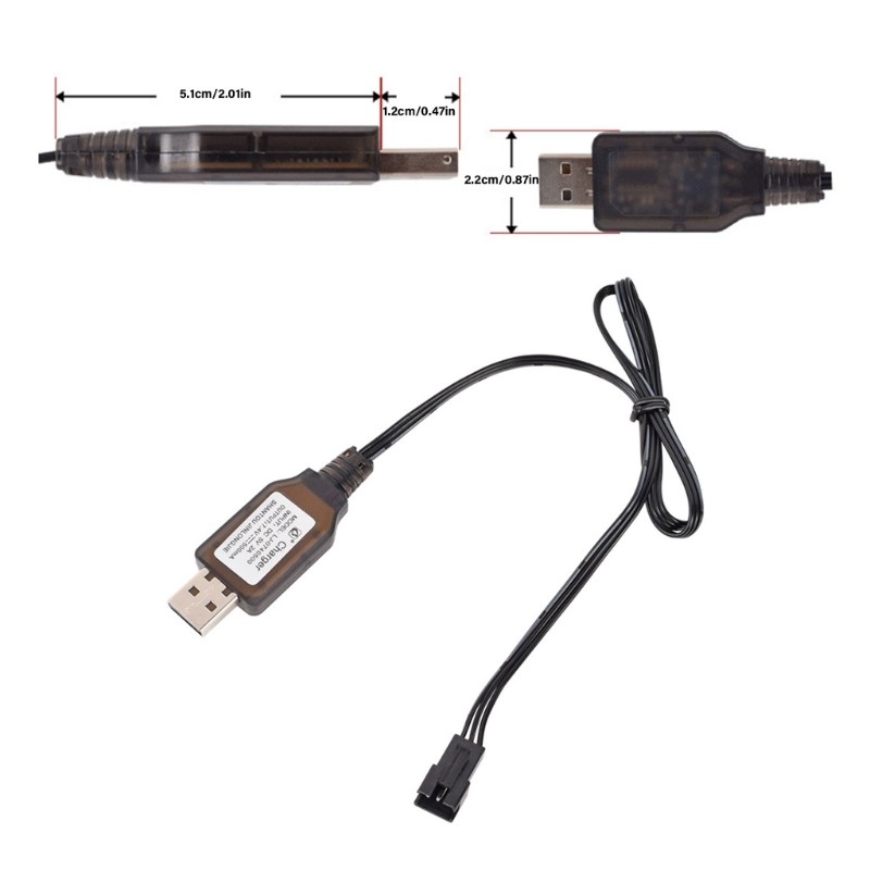 Dây sạc Lithium Cinna 7 4V SM3P Cắm cho đồng hồ từ xa Sạc hiệu quả
