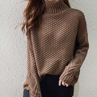 Áo Len Rời Nữ Thời Trang Thu Đông Dày Phong Cách Hàn Quốc Thu Đông Áo Len Dài Tay Áo Chui Đầu Áo Len Cổ Rùa