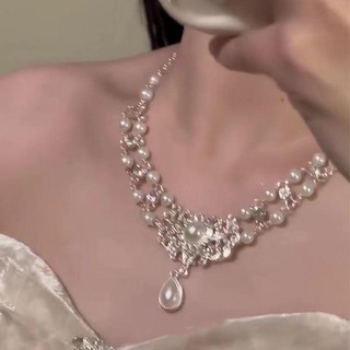Vòng cổ ngọc trai siêu Flash dành cho nữ Vòng cổ hội nghị thanh niên sang trọng nhẹ
