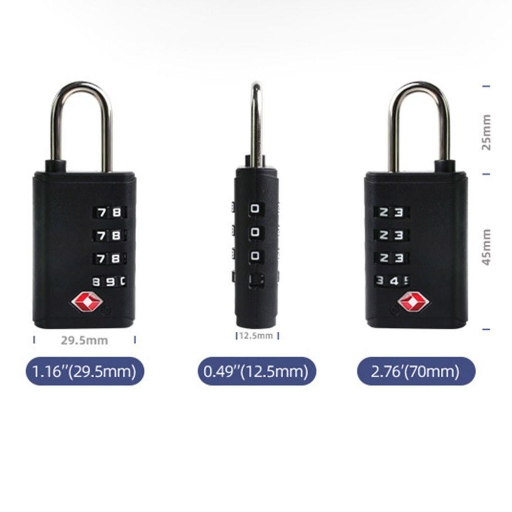 CATMALLER88 Khóa kết hợp 4 chữ số, Công cụ bảo mật Khóa mật khẩu hải quan chống trộm, Ổ khóa tủ TSA sáng tạo dành cho du lịch