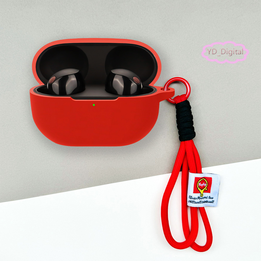 Vỏ silicone cho Sony WF-1000XM5 / WF-1000XM4 chống nước, chống trầy xước, kèm bút vệ sinh, bảo vệ sạc, tích hợp túi đựng