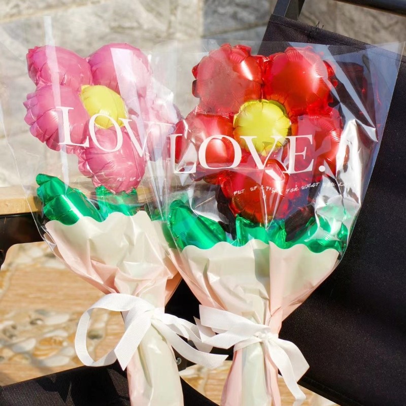 Hoa Hồng Ballons Hoa Bó Hoa Ngày Lễ Tình Nhân Ballon Bó Hoa Lá Nhôm Trang Trí Đám Cưới