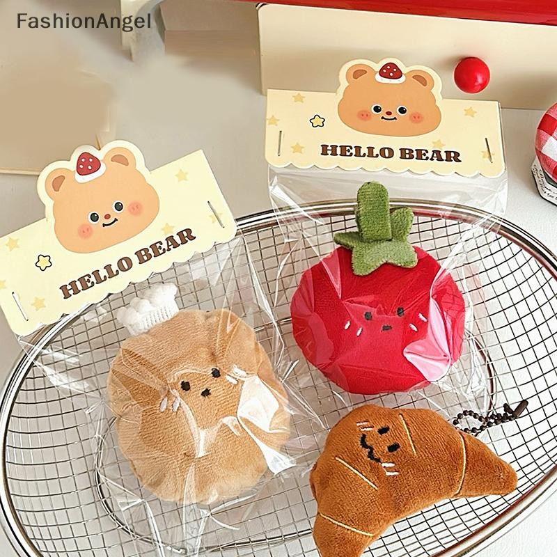 FashionAngel 1 Mặt Dây Chuyền Croissant Bánh Mì Búp Bê Nhồi Bông Móc Khóa Dễ Thương Cà Chua Sang Trọng Thực Phẩm Móc Khóa Cho Túi Trang Trí Chìa Khóa Ô Tô Phụ Kiện VN